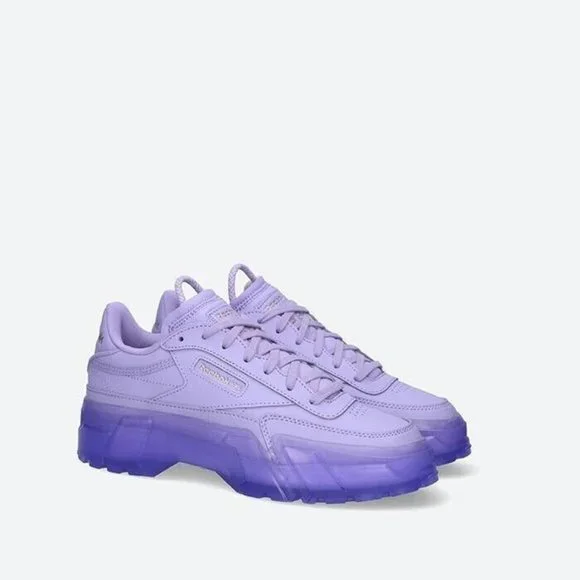Reebok X Cardi B Club C Women's Tennis Shoe Athletic Sneaker Purple Trainer #632 - Picture 6 of 10
